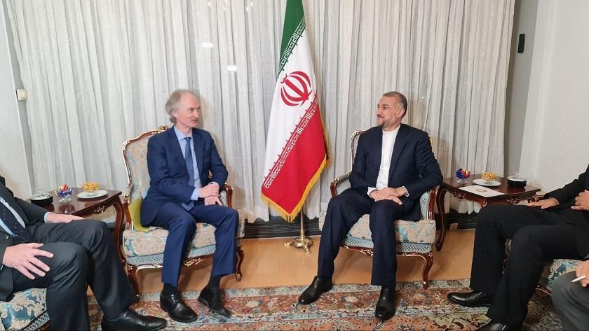 Iranpress: Amir-Abdollahian, Pederson confer on latest Gazan developments