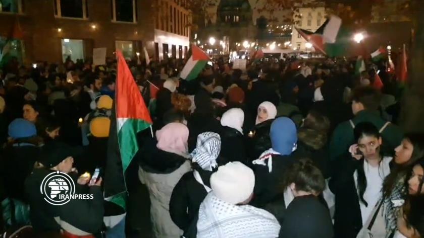 Iranpress: Pro-Palestinian rally held in front of German Foreign Ministry