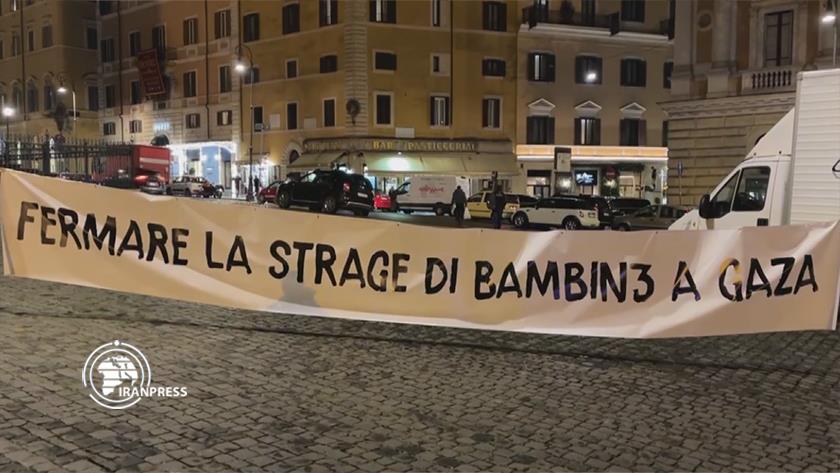 Iranpress: Italians commemorating children in Gaza