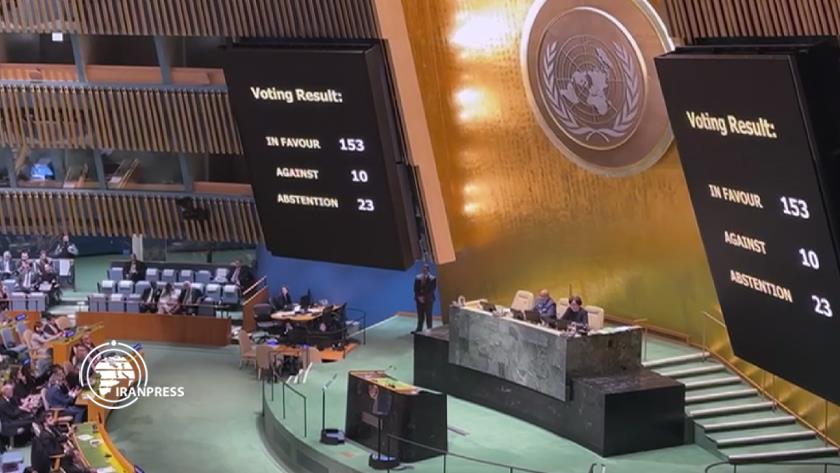 Iranpress: UNGA passes resolution on Palestine demanding immediate ceasefire