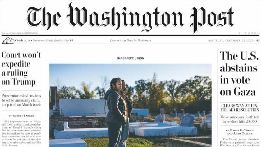 Iranpress: World Newspapers: The US abstains in vote of Gaza