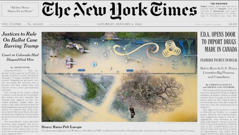 Iranpress: World Newspapers: US justices to rule on ballot case barring Trump