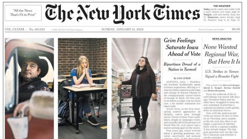 Iranpress: World Newspapers: Grim feelings saturate Iowa ahead of vote