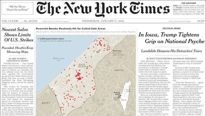 Iranpress: World newspapers: In Iowa, Trump tightens grip on national psyche