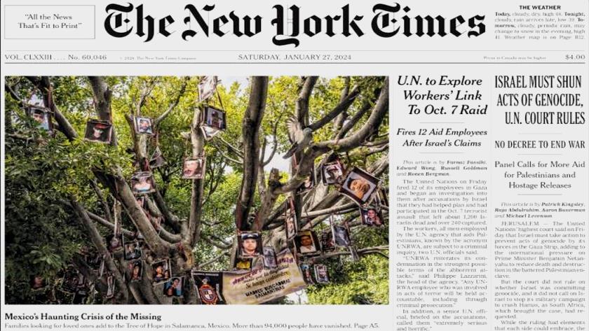 Iranpress: World Newspapers: Israel must shun acts of genocide, U.N. court rules
