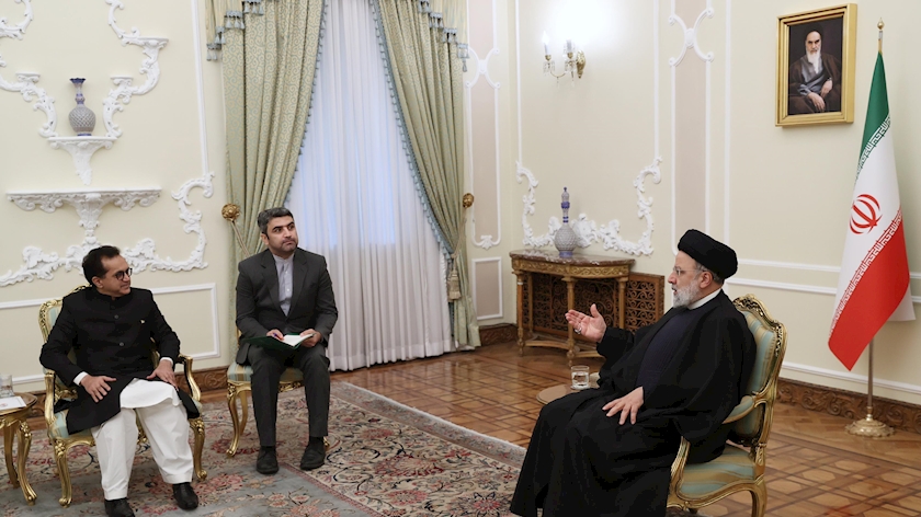 Iranpress: President Raisi receives credentials of Pakistan new envoy 