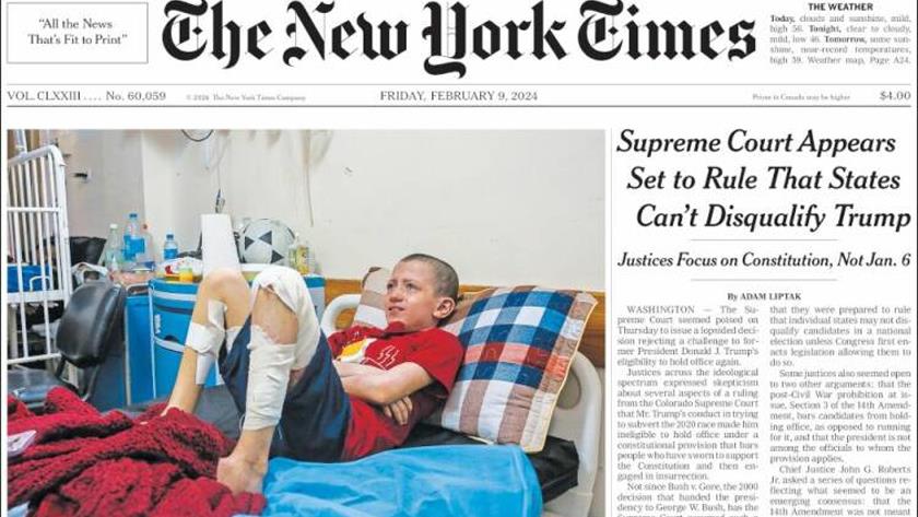 Iranpress: World Newspapers: Supreme court appears set to rule States can’t disqualify Trump