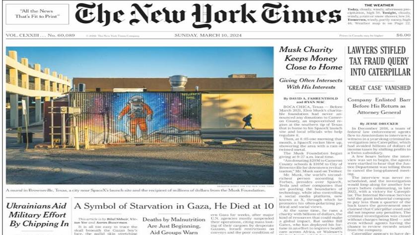 Iranpress: World Newspapers: Musk Charity Keeps Money Close to Home