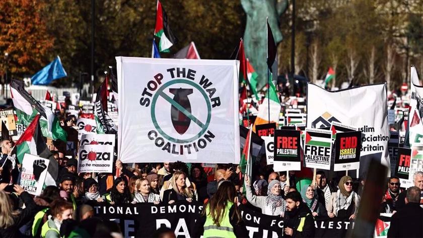 Iranpress: Massive rally is held in support of Palestine in London