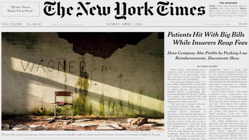 Iranpress: World Newspapers: Patients hit with big bills while insurers reap fees