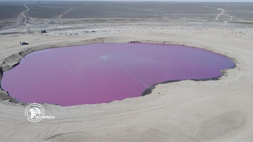 Iranpress: Naftlijeh Mud Volcano wonderful tourist attraction in northern Iran