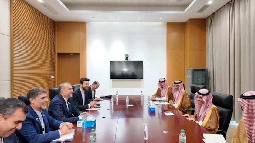 Iranpress: Iran, Saudi Arabia FMs consult on regional developments in Gambia
