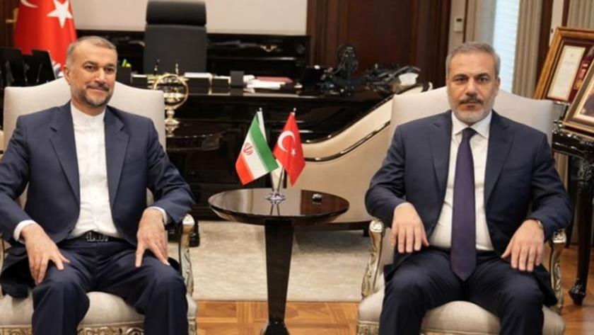Iranpress: Amir-Abdollahian meets Turkish counterpart on sidelines of OIC summit