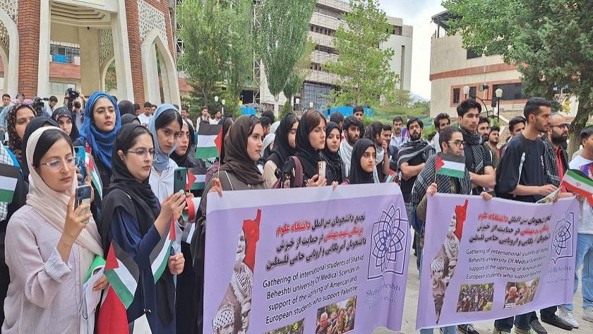 Iranpress: Tehran; foreign students hold gathering for Palestine