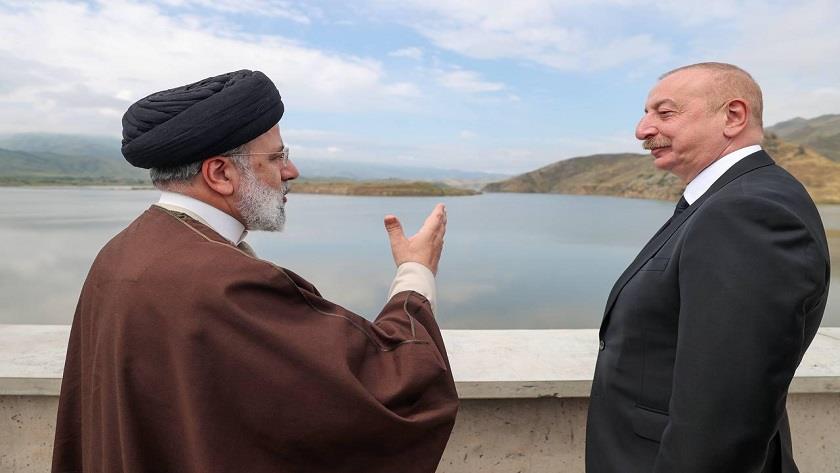 Iranpress: Iran, Azerbaijn Presidents Inaugurate Qiz Qalasi Dam
