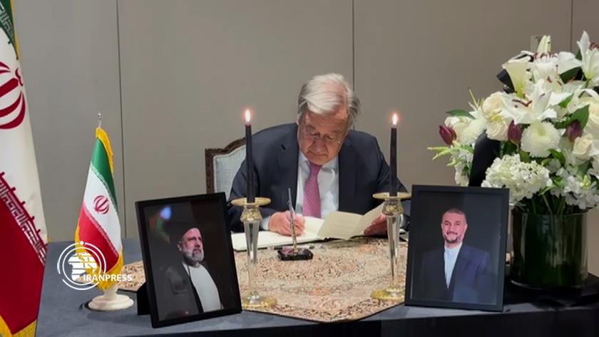 Iranpress: UN SG attends Iranian Mission in respect for late Pres. Raisi