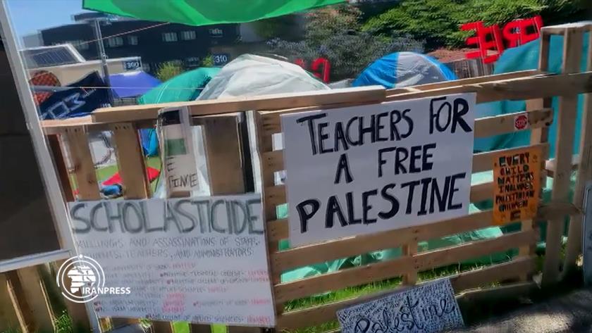 Iranpress: Pro-Palestinian Students Hold Sit-In at Vancouver Island University