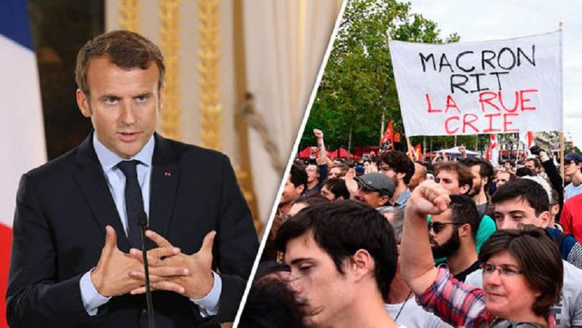 Iranpress: French People Stage Protest Rally Demanding Macron Removal