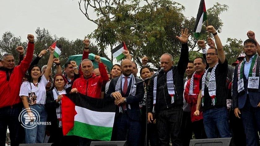 Iranpress: Solidarity Gathering for Palestine Held in Caracas on Al-Aqsa Storm Anniversary