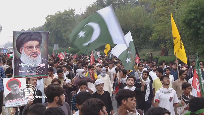 Iranpress: March Held in Islamabad in Support of Palestine, Lebanon