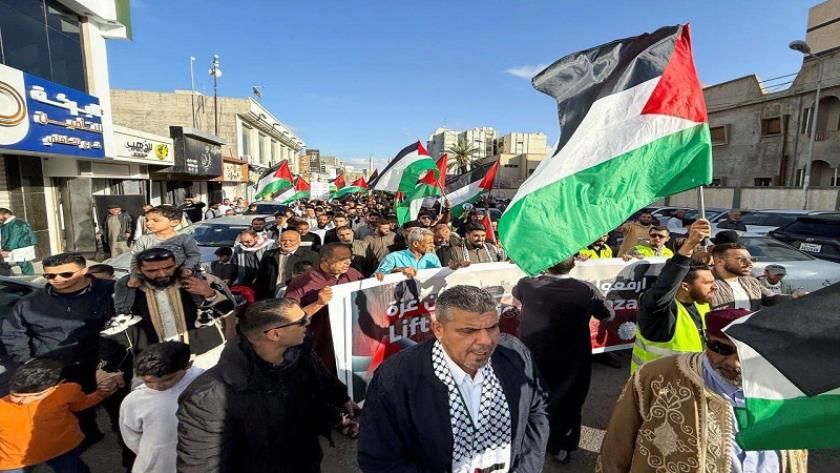 Iranpress: Libyan People Held a Rally to Support Palestine
