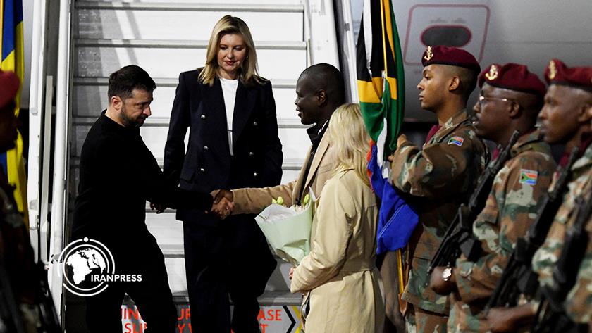 Iranpress: Zelensky Makes First Major Africa Visit Amid Protests in South Africa