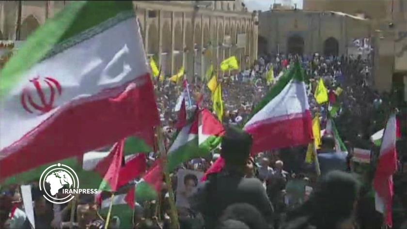Iranpress: Tehran Citizens Unite in Massive Rally Supporting Palestinian Cause