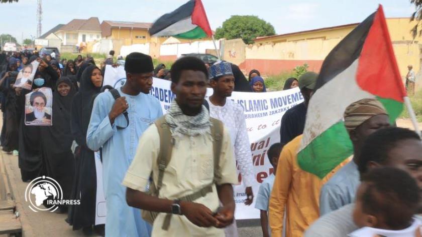 Iranpress: Nigerian Muslim Students Rally for Palestine in Honor of Imam Khomeini 