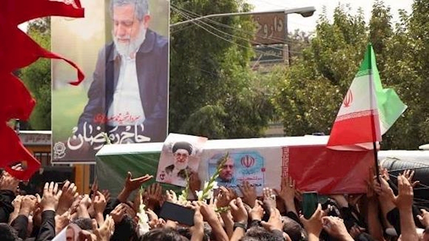 Iranpress: VIDEO: IRGC Quds Force Commander General Izadi Laid to Rest