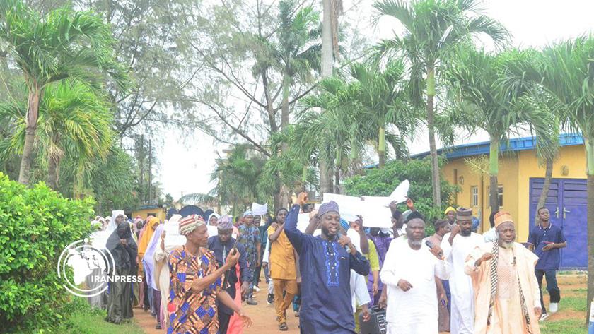 Iranpress: Muslims in Southwestern Nigeria Voice Out Against Israeli War on Gaza 
