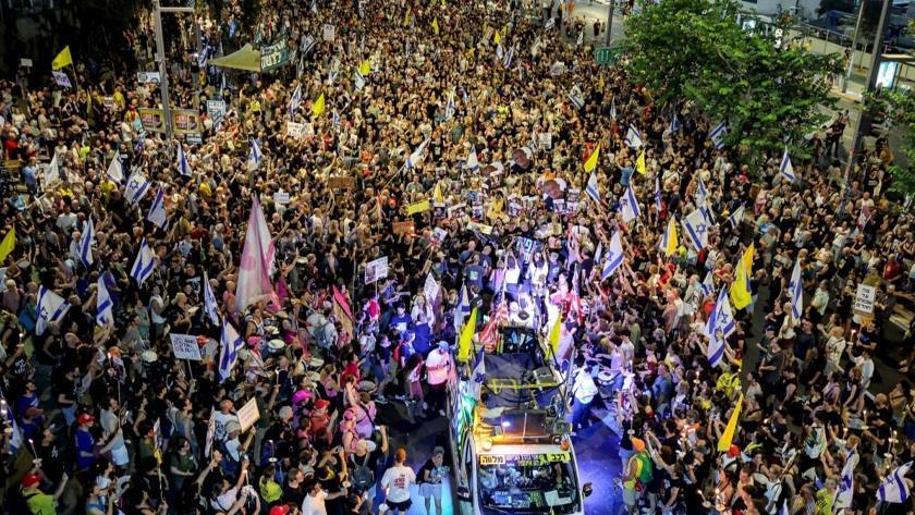 Iranpress: Tens of Thousands in Occupied Territories Protest Against War, Gaza Occupation Plan