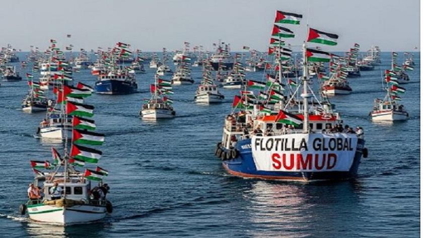 Iranpress: Reports: First Vessel of Sumud Flotilla Arrives in Gaza Coasts