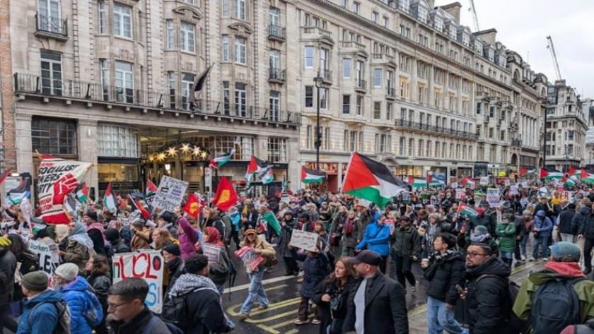 Iranpress: Demonstrators Rally in London for Palestinian Solidarity, Urge End to U.K. Arms Sales