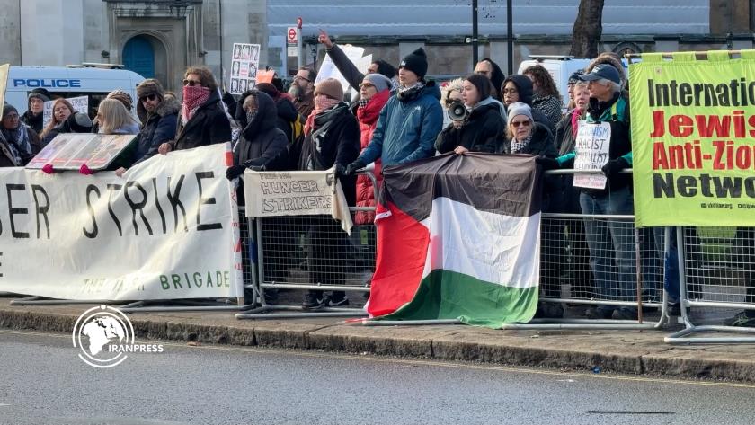 Iranpress: Families Rally in London as Pro-Palestinian Hunger Strike Turns Critical