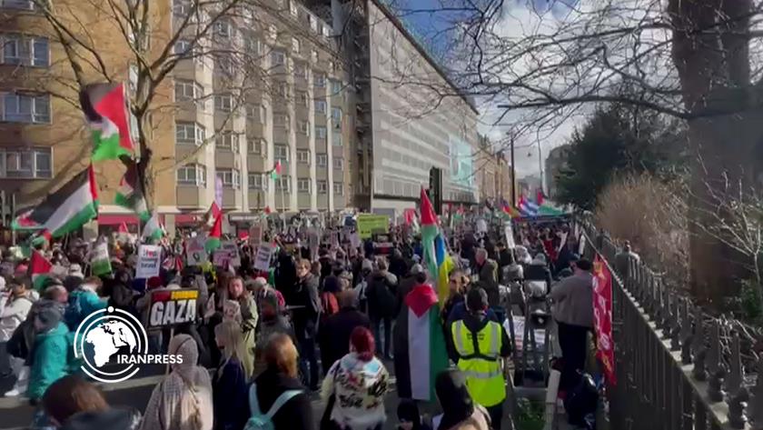 Iranpress: Thousands Rally in London Against Israel’s War on Gaza
