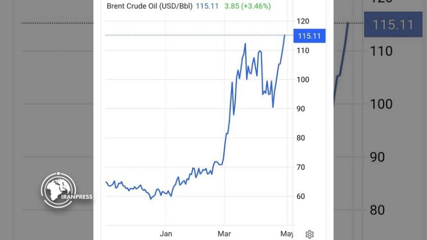 Iranpress: Brent Oil Prices Top $115 Per Barrel