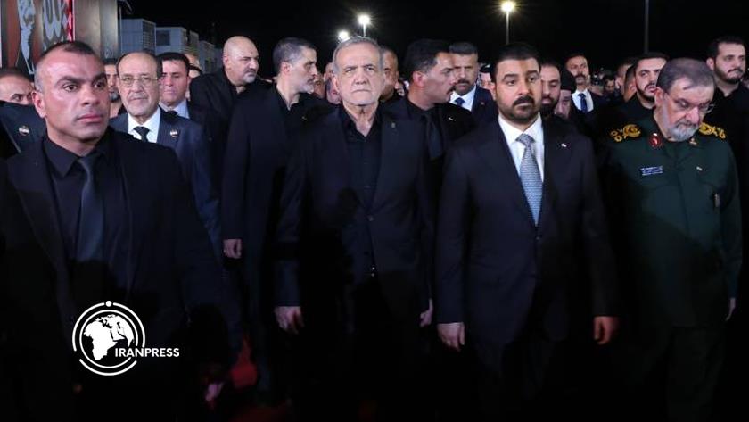 Iranpress: Iranian President, Iraqi Officials Pay Tribute to Martyred Leader