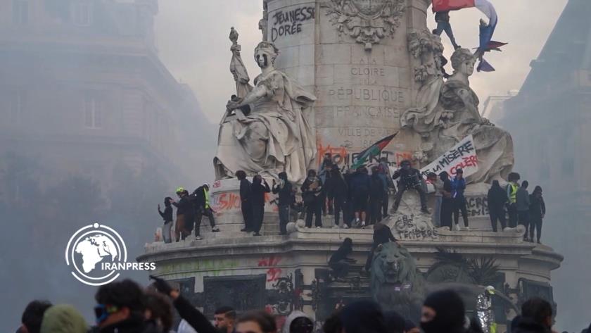 Iranpress: Paris in Smoke, Flames as Protests Turn Violent, 1,800 Arrested Across France