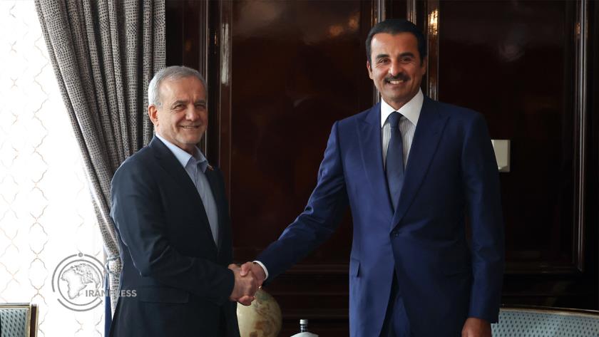 Iranpress: Qatar’s Emir, Pezeshkian Stress Stronger Bilateral Ties, Energy Cooperation