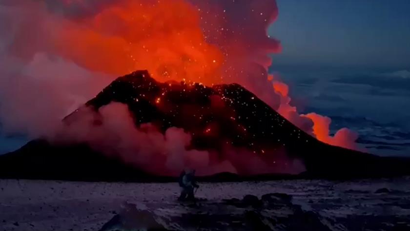 Iranpress: Incroyable éruption du plus haut volcan d