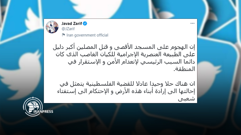 Iranpress: Zarif: La seule solution au problème palestinien est la tenue d