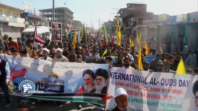 Iranpress: Marche de la Journée internationale de Quds à Srinagar, au Cachemire, en Inde