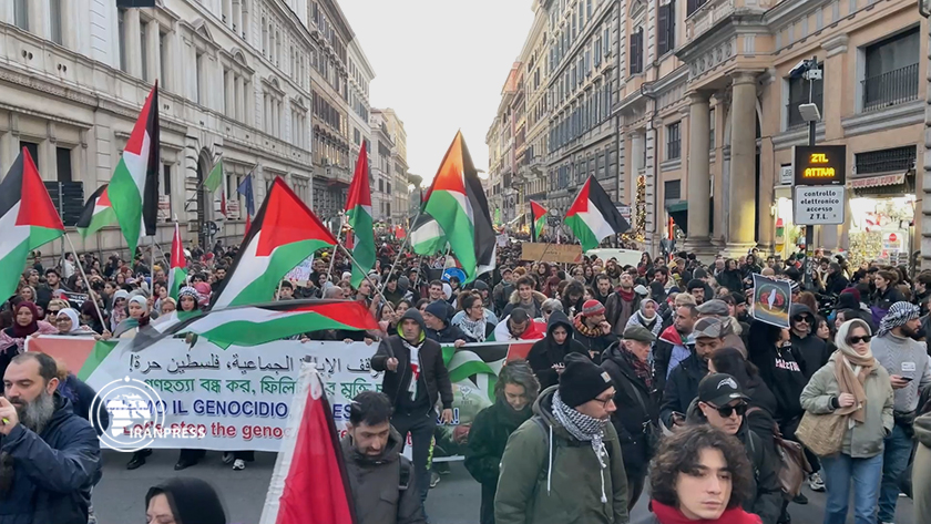 Iranpress: Marche des italiens en soutien à Gaza et au Yémen