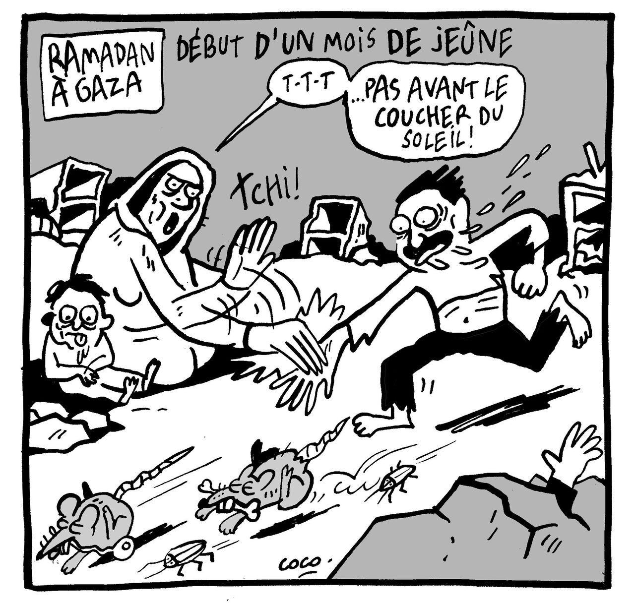 Iranpress: Libération se moque du Ramadan en Palestine en publiant une caricature 