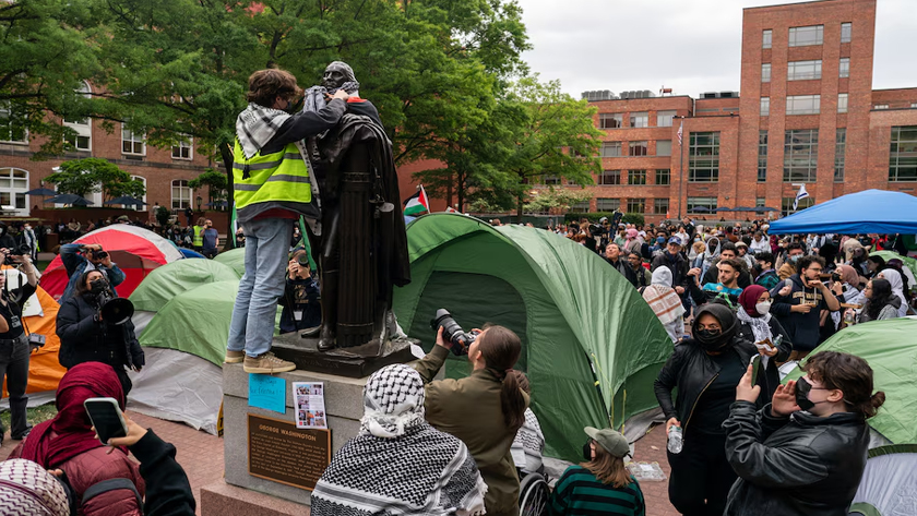 Iranpress: GWU demande à la police de balayer les manifestants university protesters