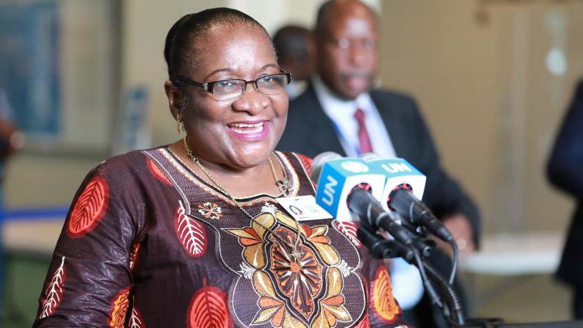 Veronica Macamo, Mozambican Minister of Foreign Affairs and Cooperation, briefs reporters after Mozambique was elected as a non-permanent member of the UN Security Council at the UN headquarters in New York, on June 9, 2022. (Xinhua/Xie E)
